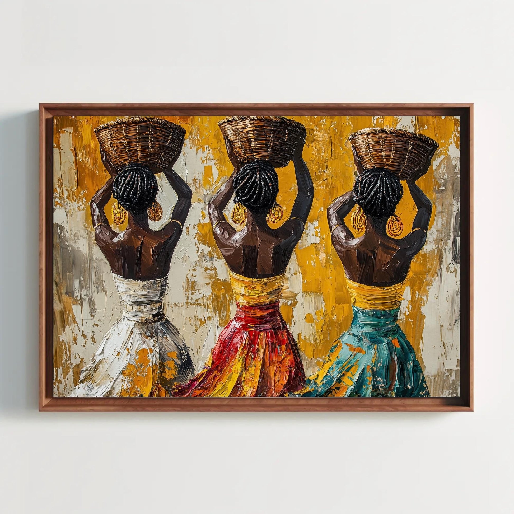 African Women Canvas Print - Extra Large Afro Boho Wall Art on Museum-Grade Canvas - Antarmada