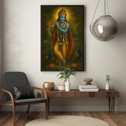 Krishna Flute canvas wall art for the home