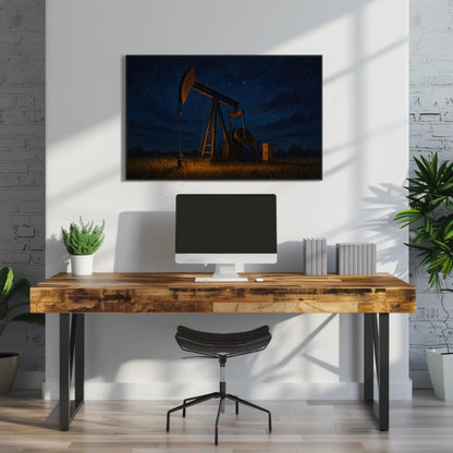 a desk with a computer on top of it