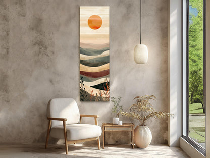 Boho Mountain modern canvas wall art for the home