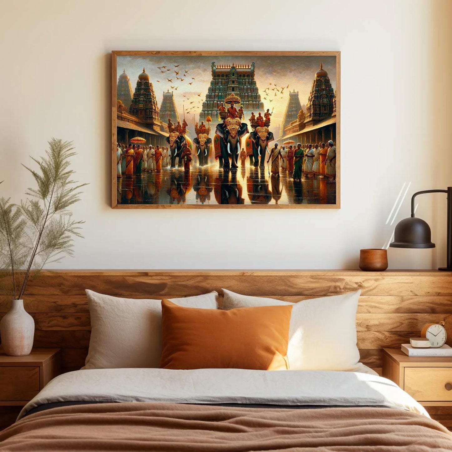 Indian Temple , South India Festival canvas wall art, gallery-wrapped or framed