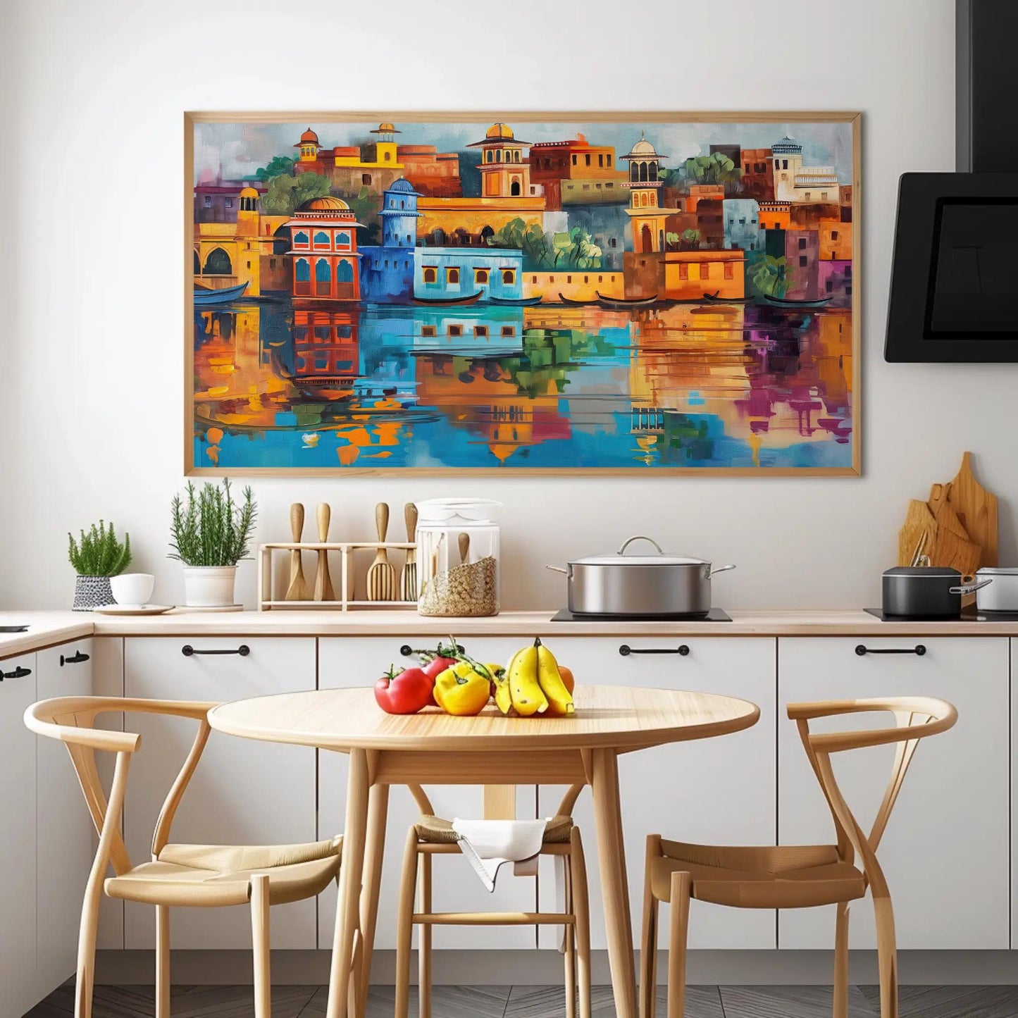 Jaipur Cityscape Painting canvas wall art, ready to hang