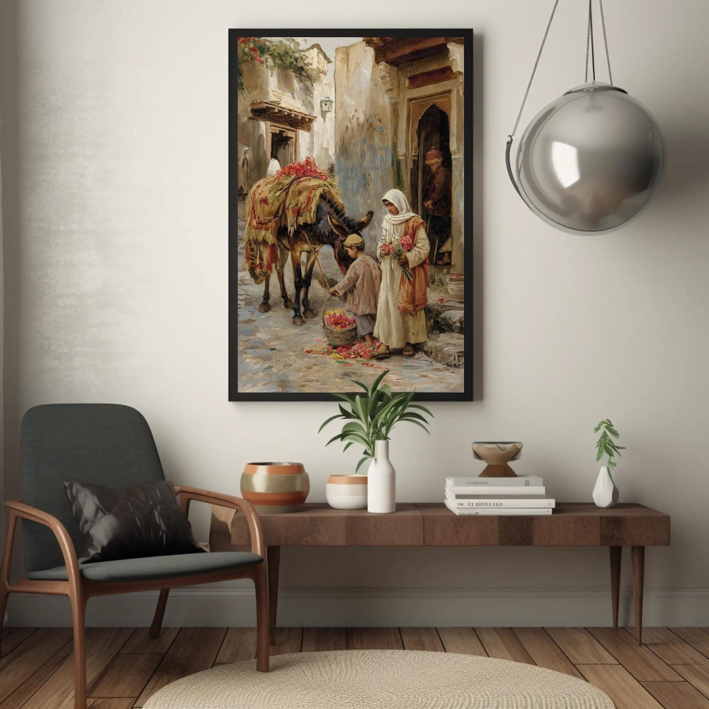 Arabian Street canvas wall art, gallery-wrapped or framed
