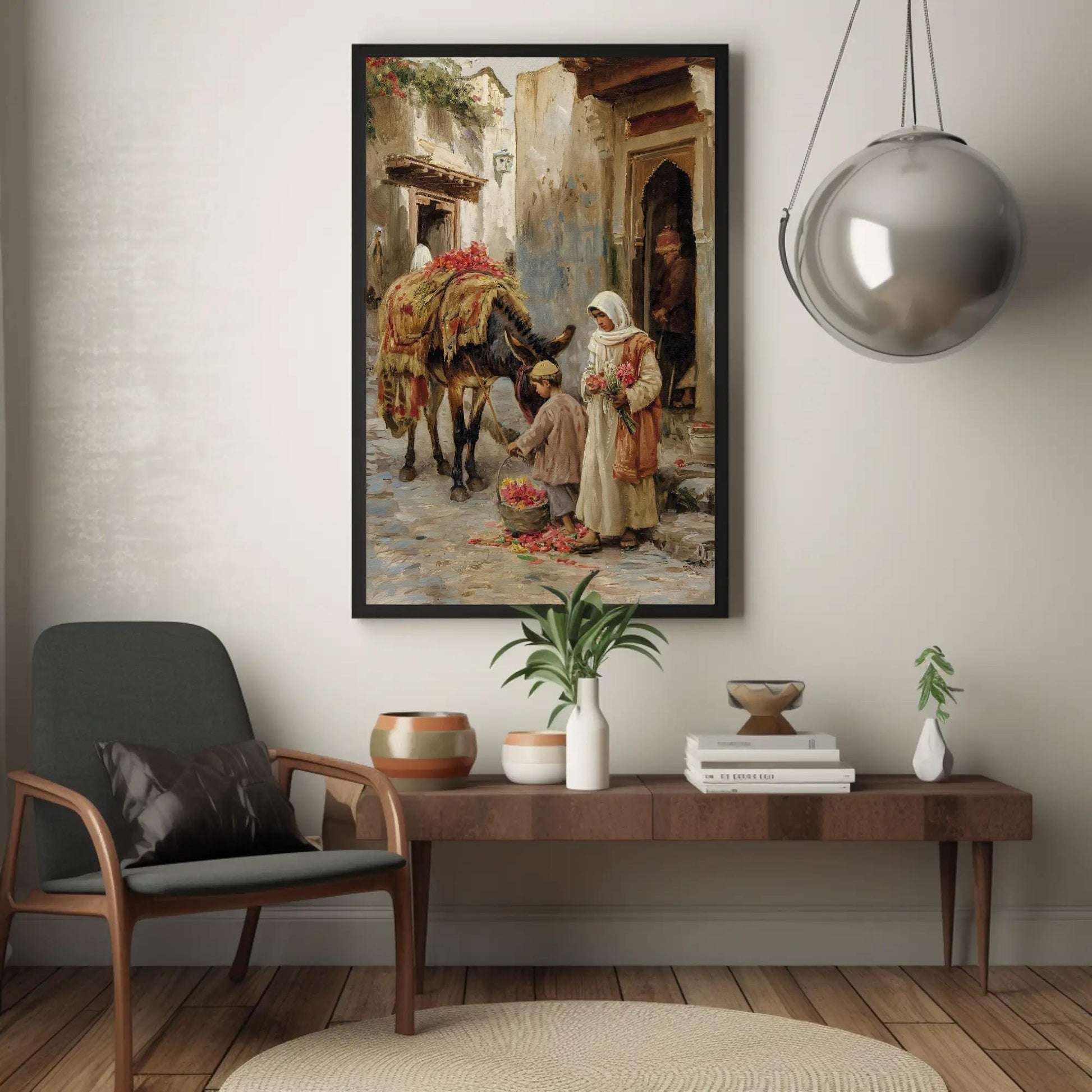 Arabian Street canvas wall art, gallery-wrapped or framed