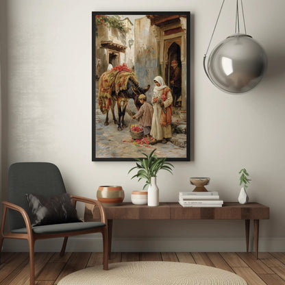 Arabian Street canvas wall art, gallery-wrapped or framed