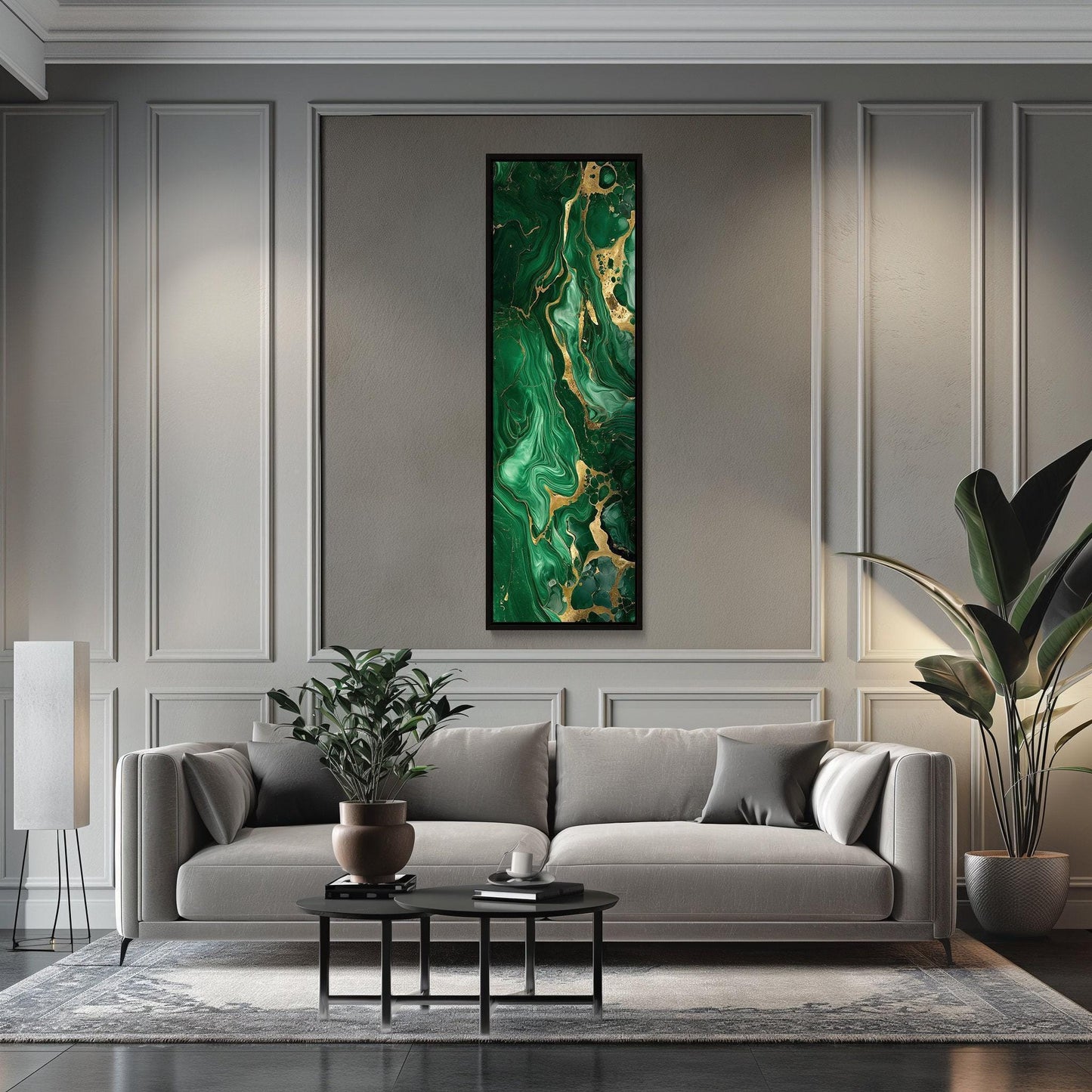 Green Gold Marble canvas print, premium giclée wall art