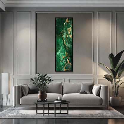 Green Gold Marble canvas print, premium giclée wall art