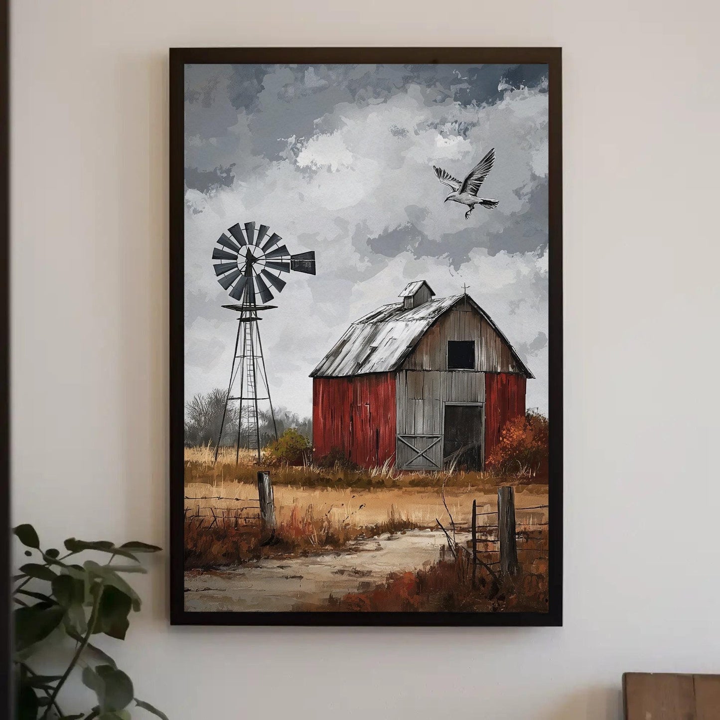 Farmhouse Barn farmhouse canvas wall art, ready to hang