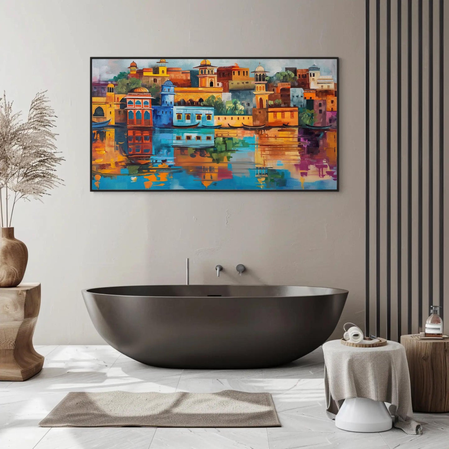 Jaipur Cityscape Painting canvas wall art for the home