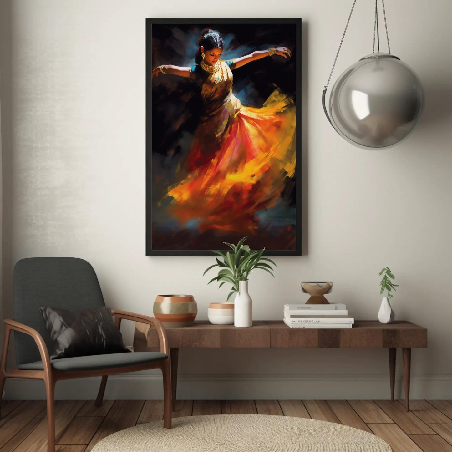 Bharatnatyam Canvas Print – Classical Indian Dance Art on Museum-Grade Canvas - Antarmada