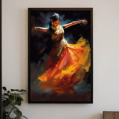 Bharatnatyam Canvas Print – Classical Indian Dance Art on Museum-Grade Canvas - Antarmada