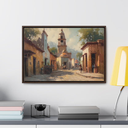 Mexican Village Painting canvas wall art, statement décor