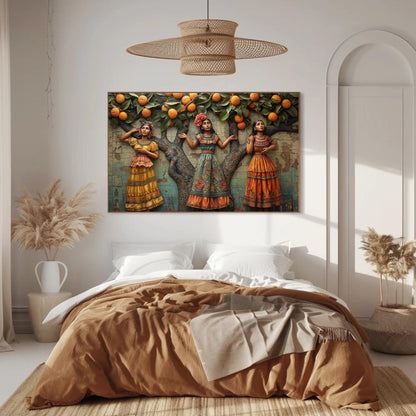 Mexican modern canvas wall art, ready to hang (view 2)