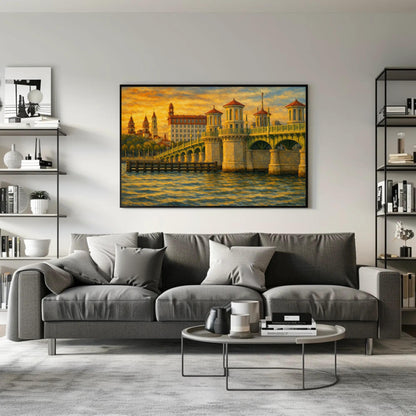 Bridge of Lions canvas wall art, gallery-wrapped or framed