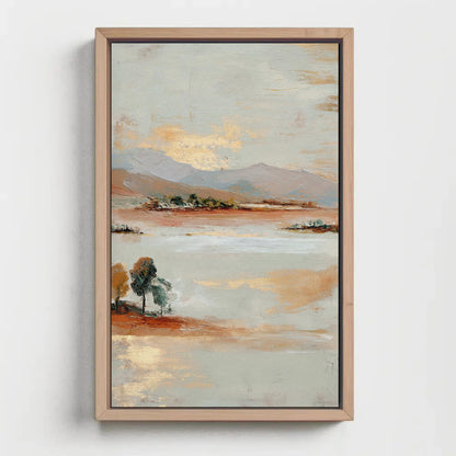 Gold Leaf canvas wall art shown in a styled room