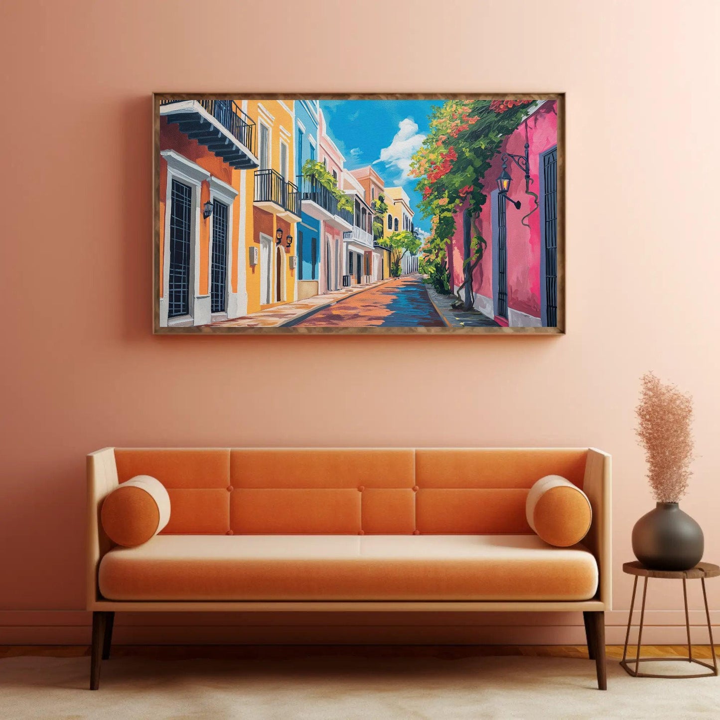 San Juan canvas wall art shown in a living room (view 3)