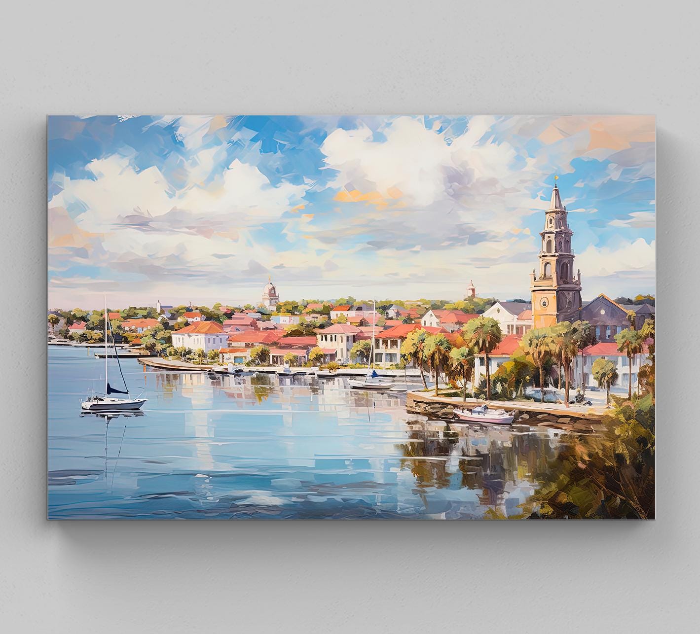 St Augustine Canvas Print, Florida Coastal Historic Wall Art