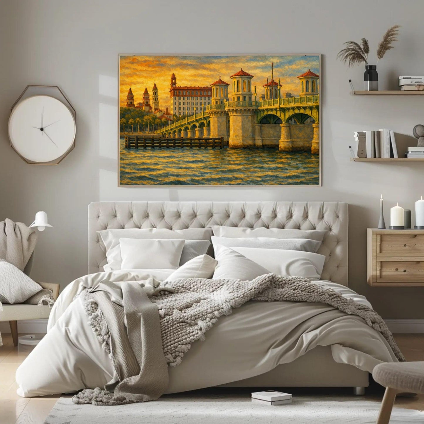 Bridge of Lions canvas wall art, ready to hang