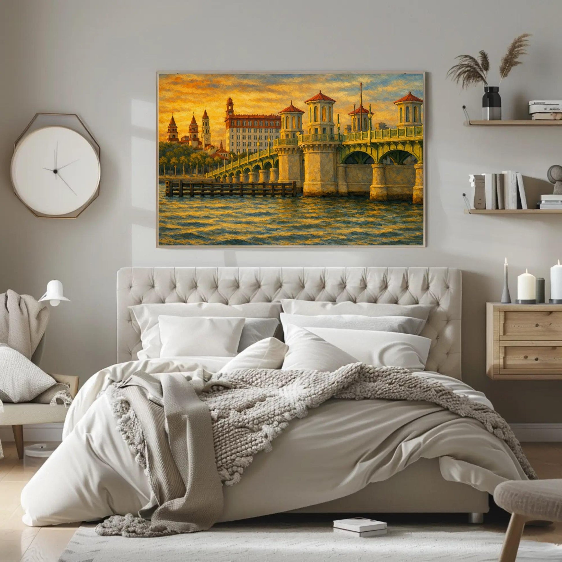 Bridge of Lions canvas wall art, ready to hang
