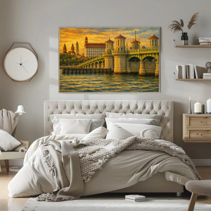 Bridge of Lions canvas wall art, ready to hang
