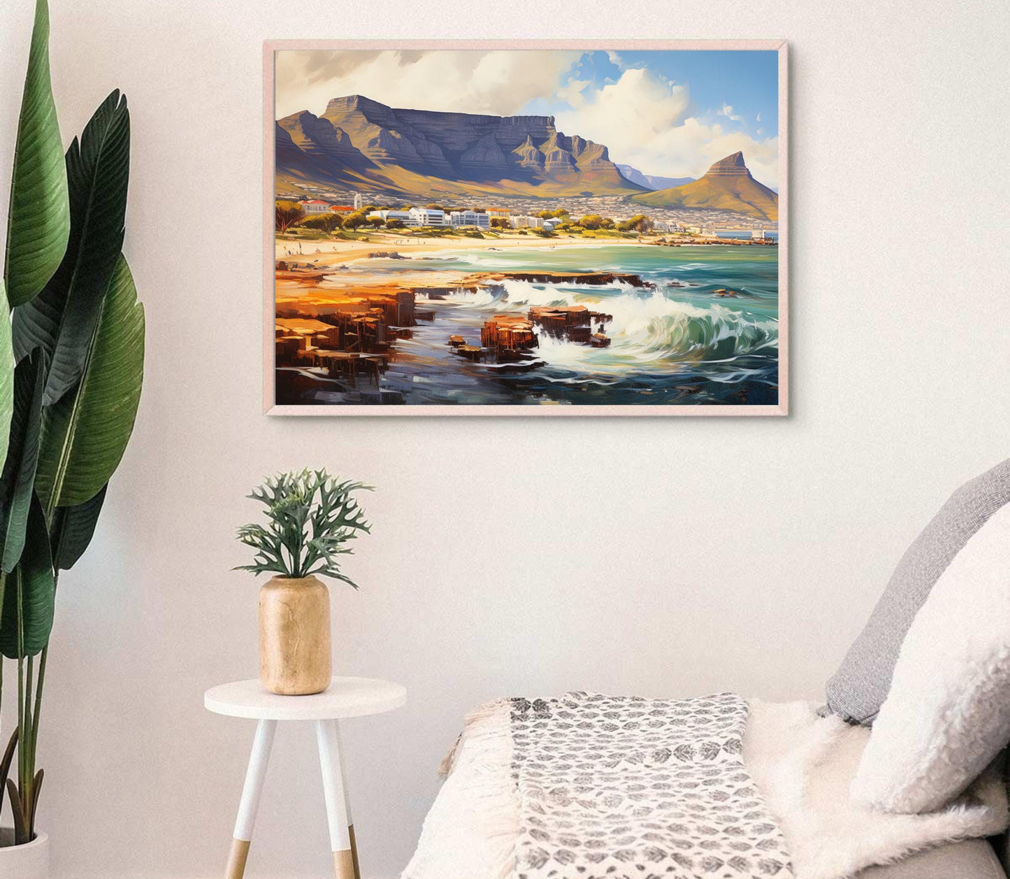 Cape Town Canvas Print – South Africa Wall Art | Vibrant Travel Poster Art - Antarmada