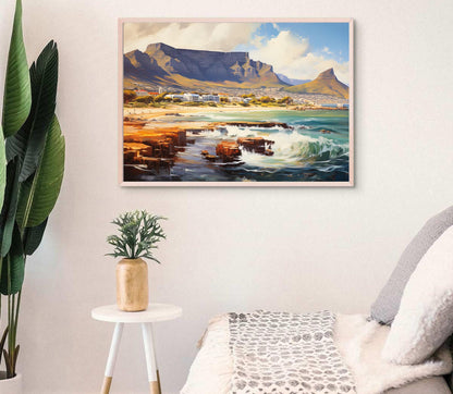 Cape Town Canvas Print – South Africa Wall Art | Vibrant Travel Poster Art - Antarmada