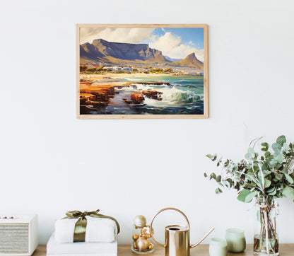 Cape Town Canvas Print – South Africa Wall Art | Vibrant Travel Poster Art - Antarmada