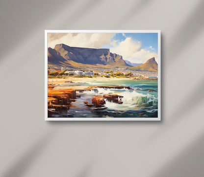 Cape Town Canvas Print – South Africa Wall Art | Vibrant Travel Poster Art - Antarmada