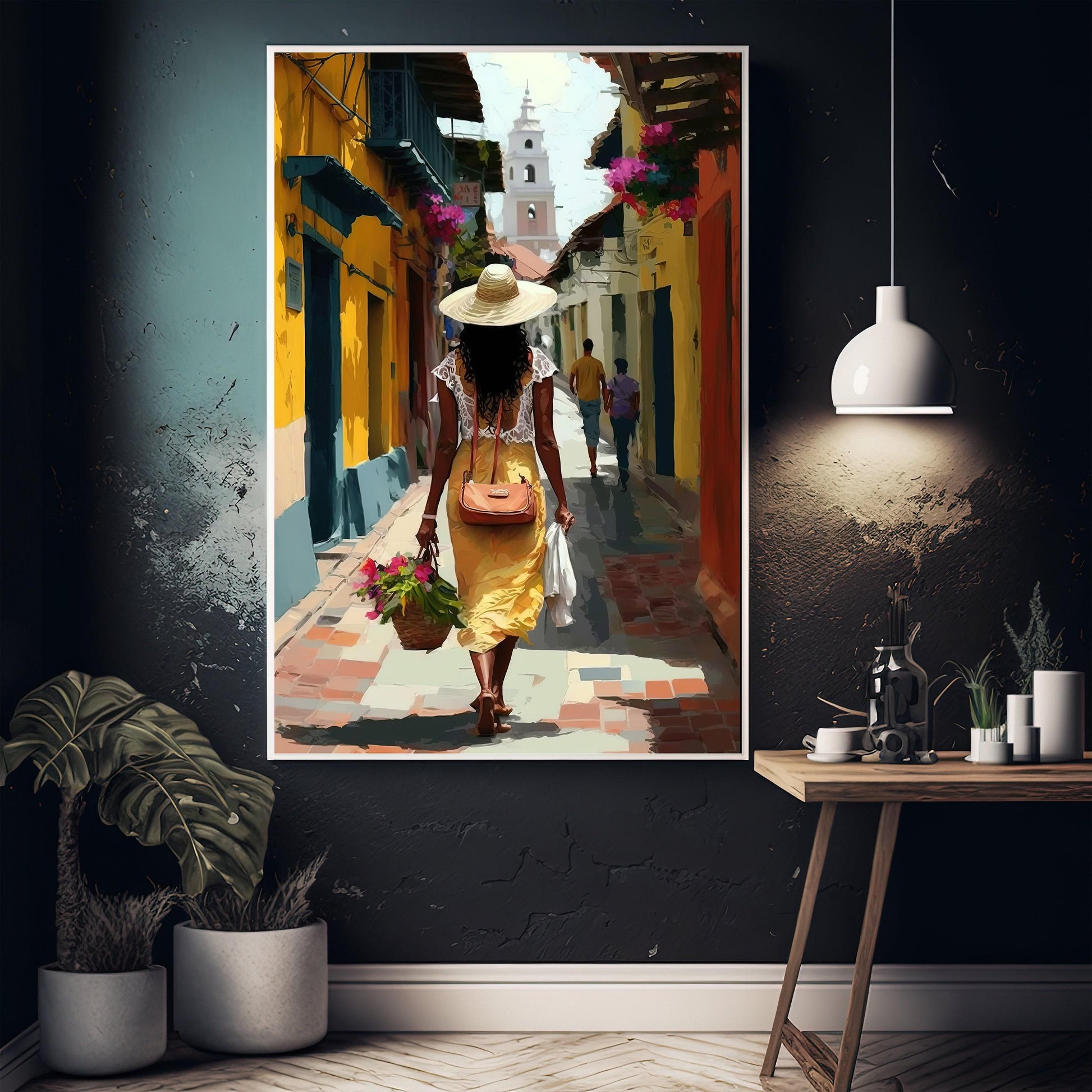 Cartagena Canvas Print - Colombian Landscape Travel Poster | Museum-Grade Wall Art - Antarmada