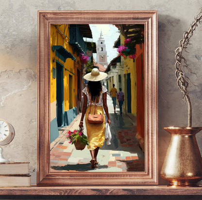 Cartagena Canvas Print - Colombian Landscape Travel Poster | Museum-Grade Wall Art - Antarmada