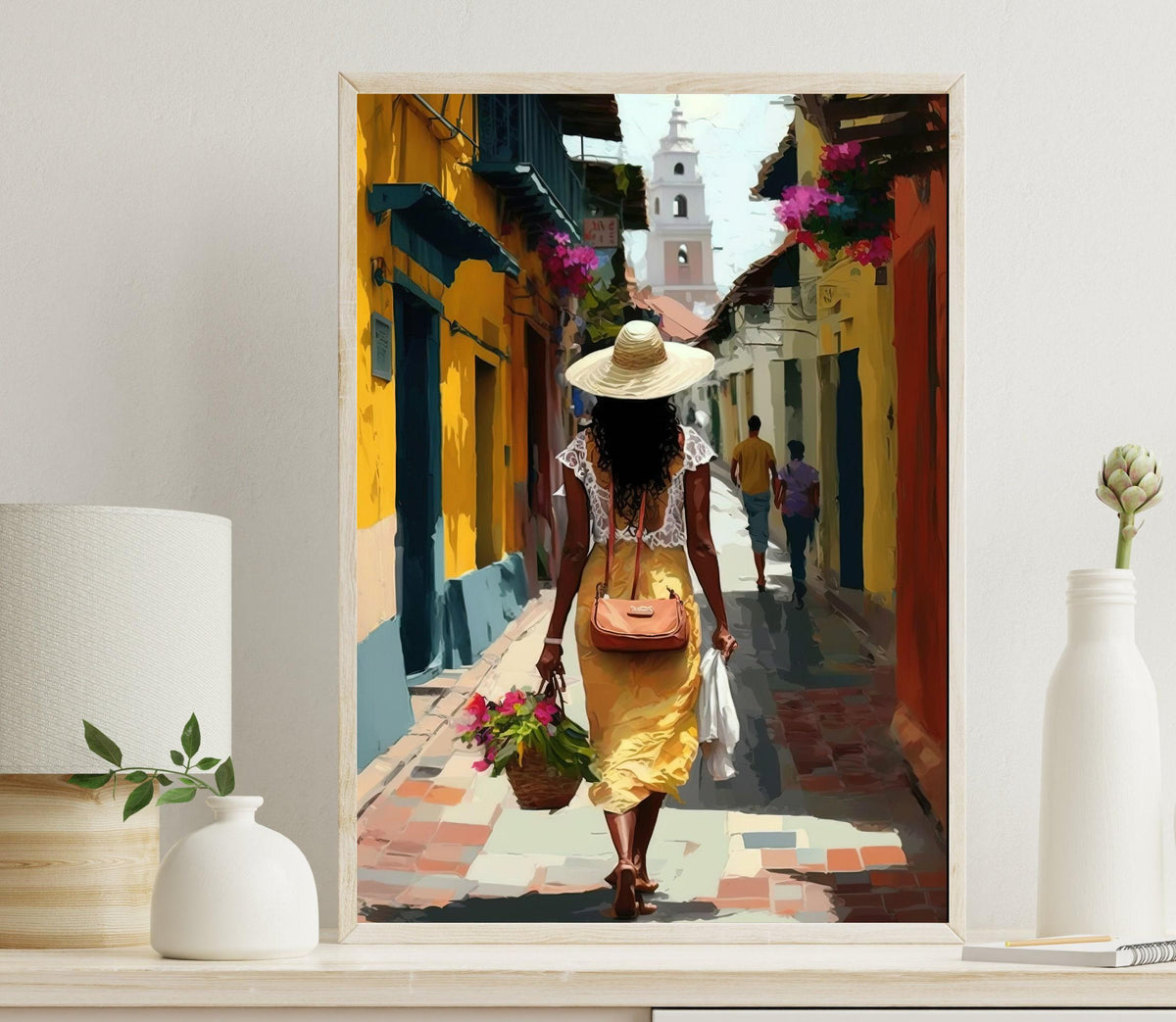 Cartagena Canvas Print - Colombian Landscape Travel Poster | Museum-Grade Wall Art - Antarmada