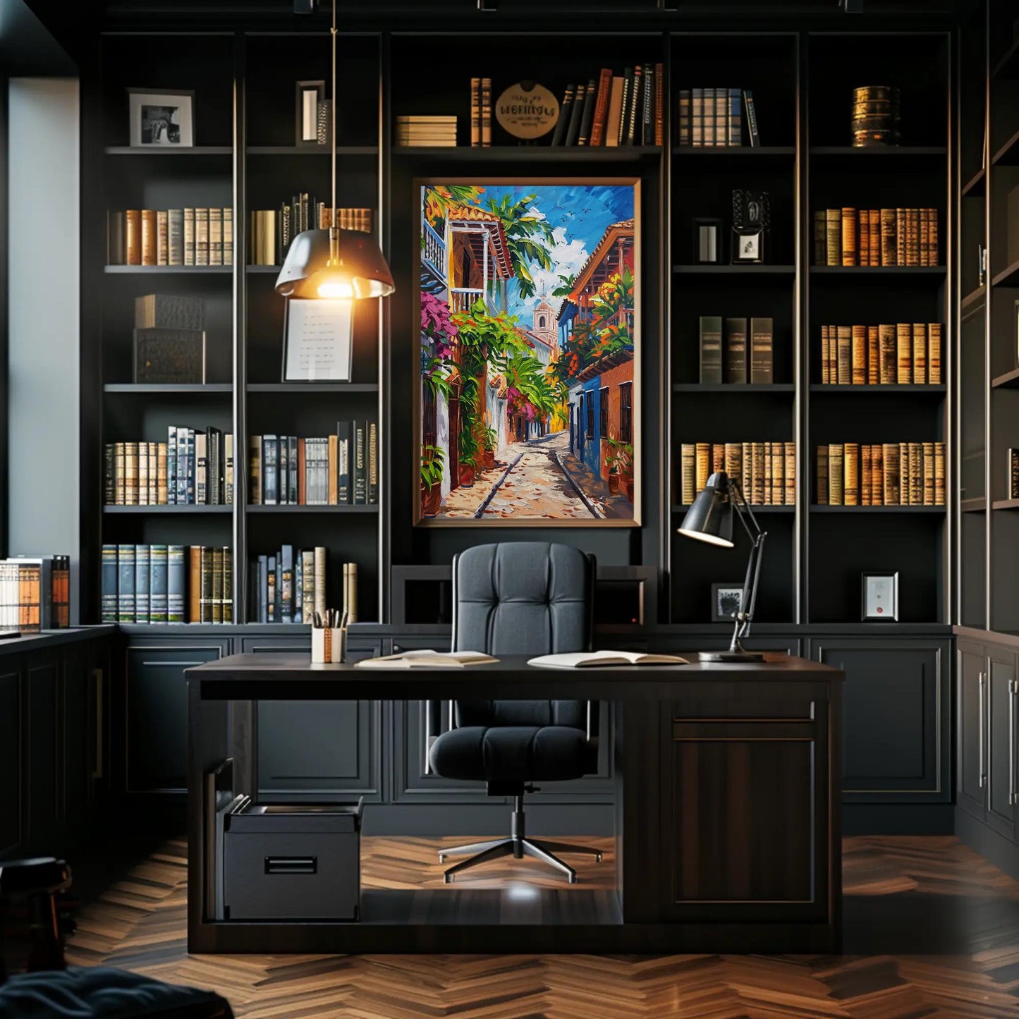 Cartagena Street Canvas | Vibrant Colombian Wall Art - Ready to Hang Gallery Wrap - Antarmada