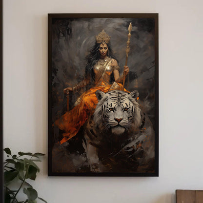 Goddess Durga , Hindu Warrior Mata canvas wall art, ready to hang