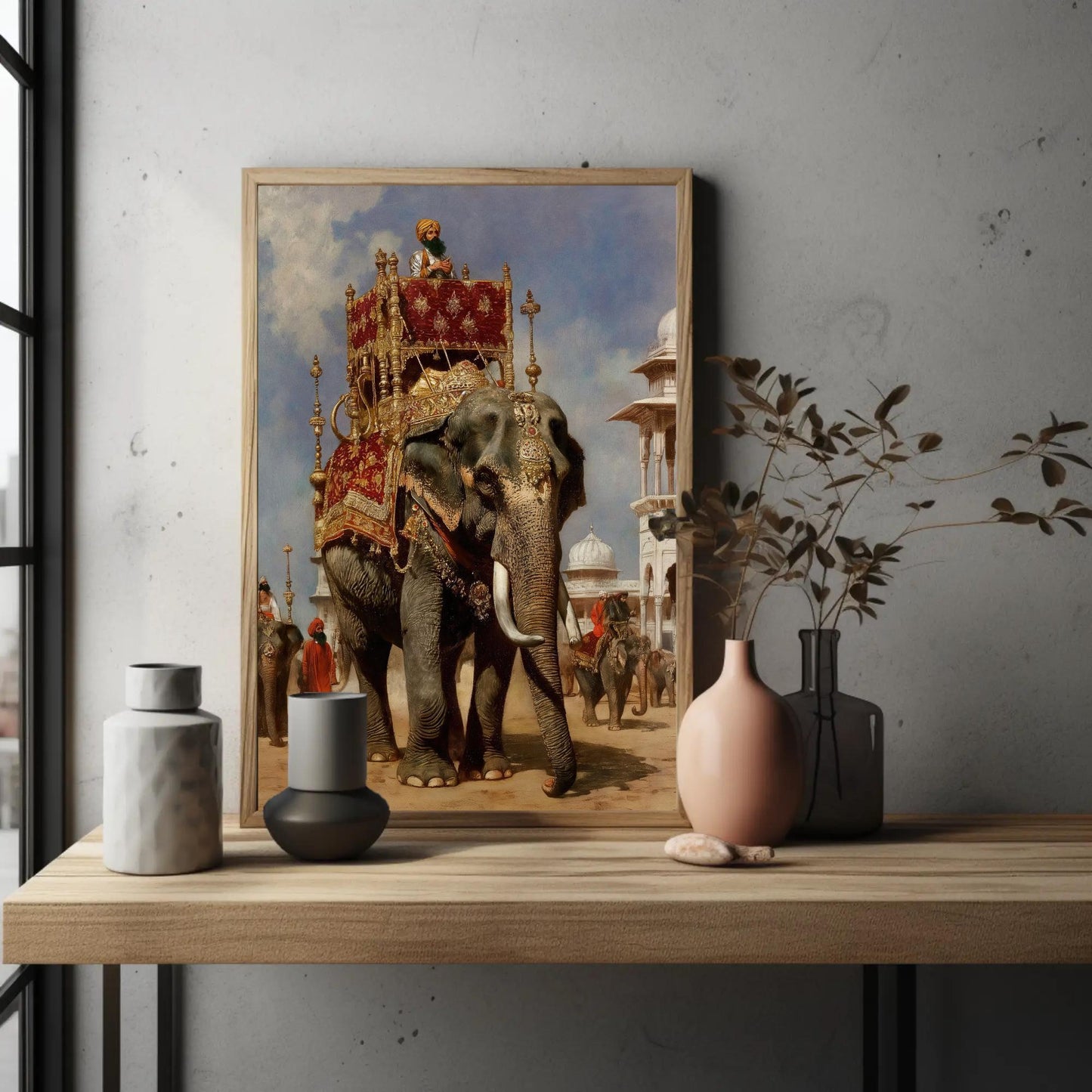 Rajasthani Style canvas wall art shown in a styled room (view 3)