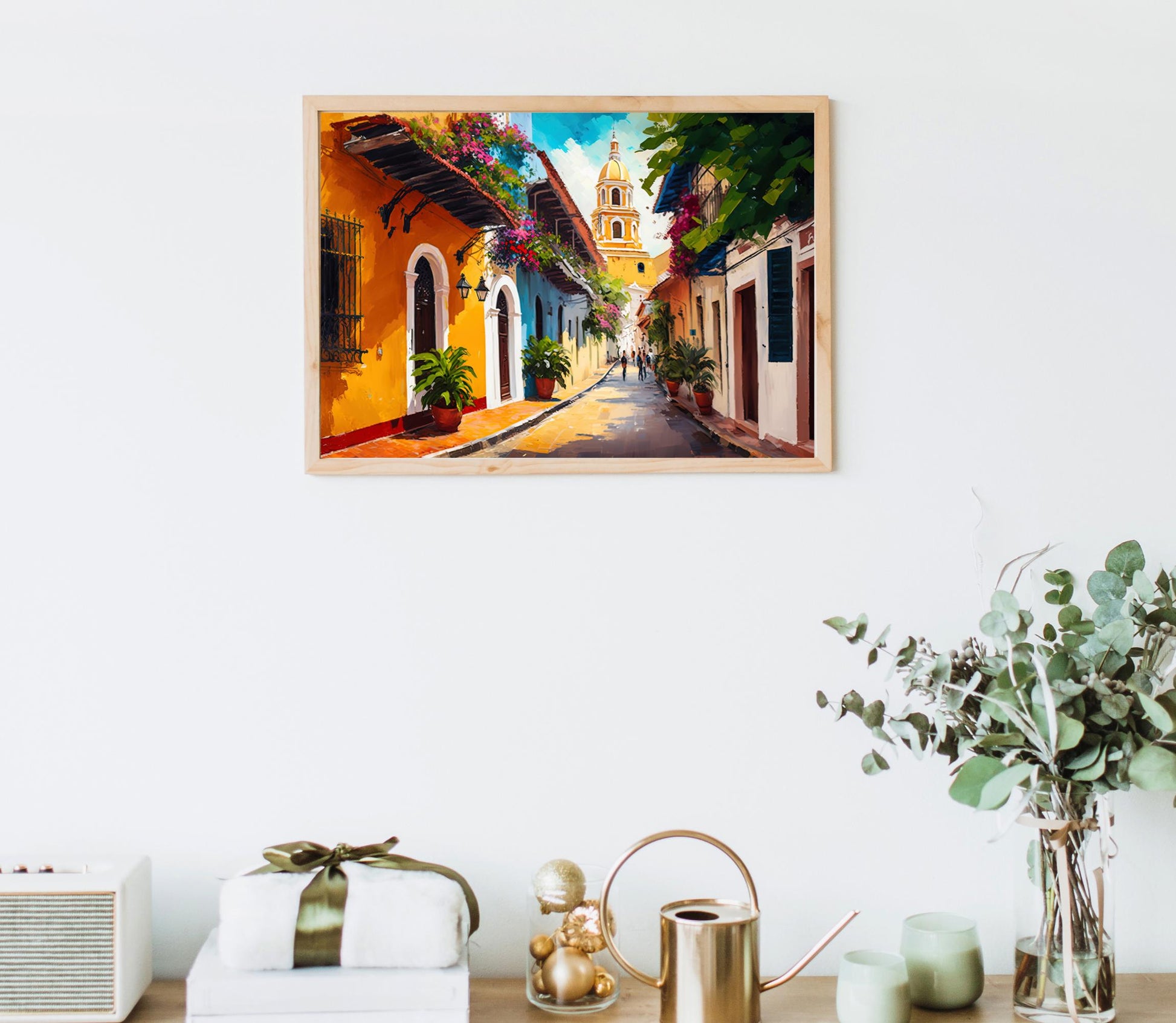 Cartagena Colombia , Caribbean Travel canvas wall art, gallery-wrapped or framed