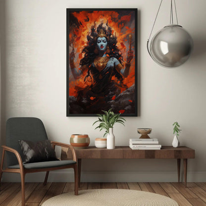 Goddess Kali , Hindu Divine Feminine canvas wall art, gallery-wrapped or framed (view 2)