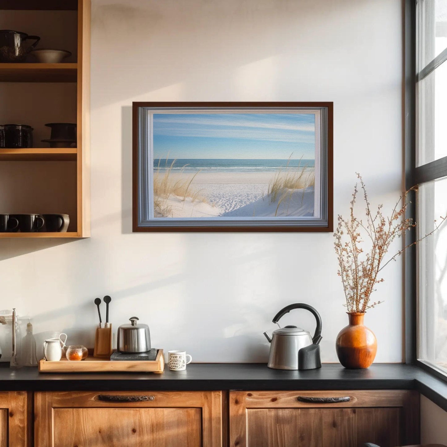Sandy Beach canvas print, premium giclée wall art