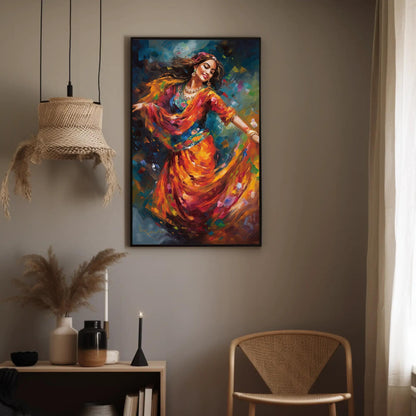Indian Folk Dance , Bharatanatyam canvas wall art, statement décor