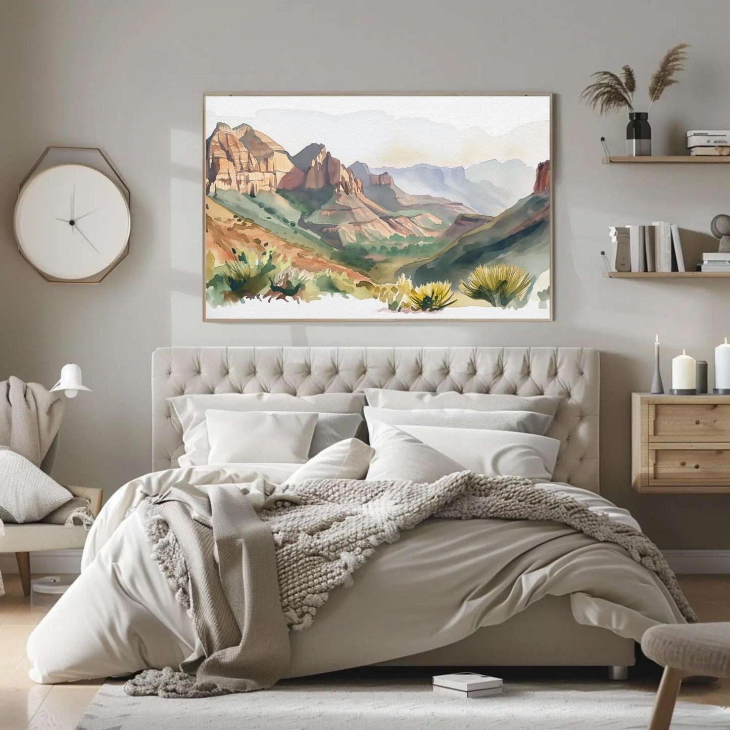 Copper Canyon Chihuahua Print - Framed Mexican Wall Art on Museum Grade Canvas - Antarmada