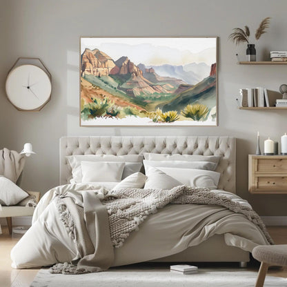 Copper Canyon Chihuahua Print - Framed Mexican Wall Art on Museum Grade Canvas - Antarmada
