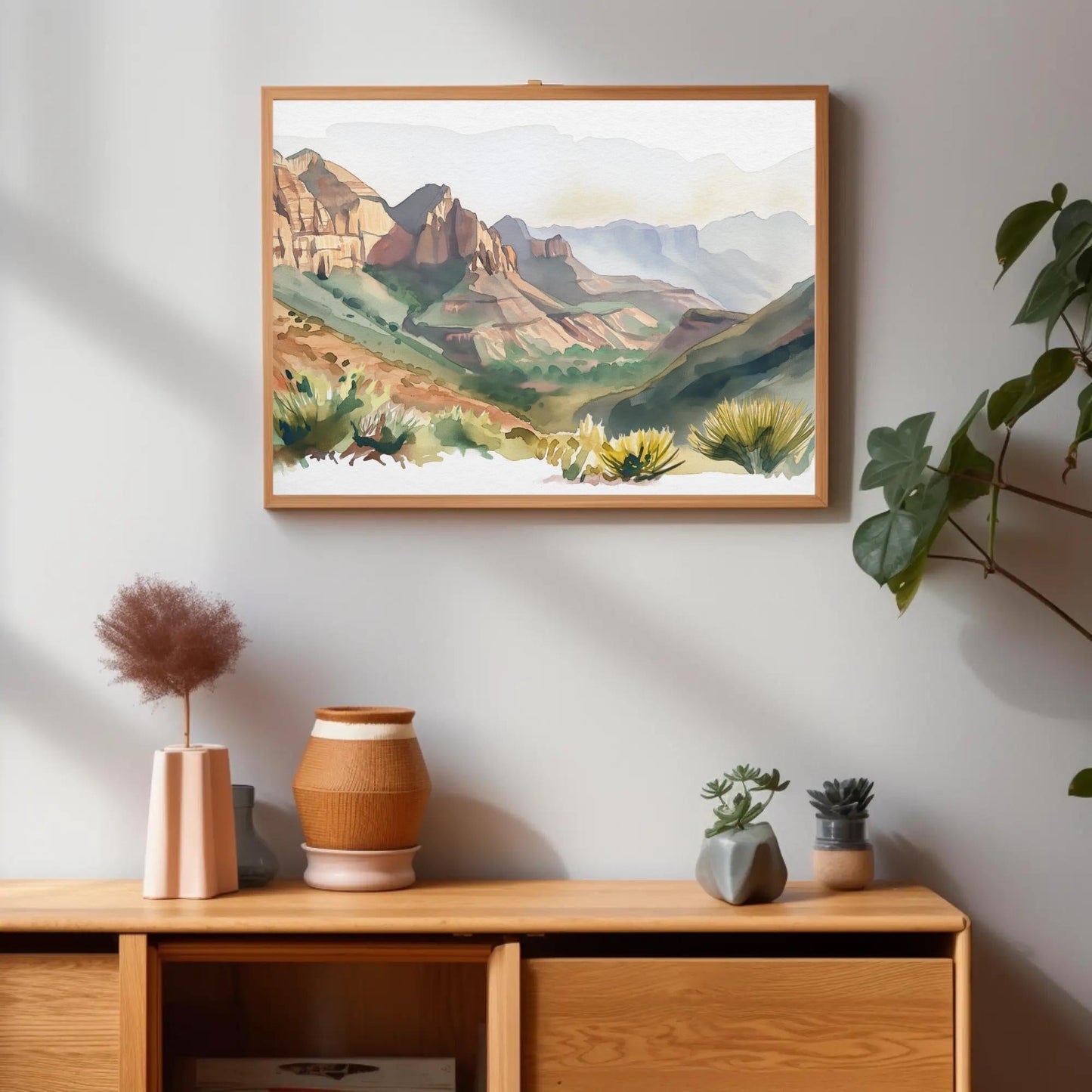 Copper Canyon Chihuahua Print - Framed Mexican Wall Art on Museum Grade Canvas - Antarmada