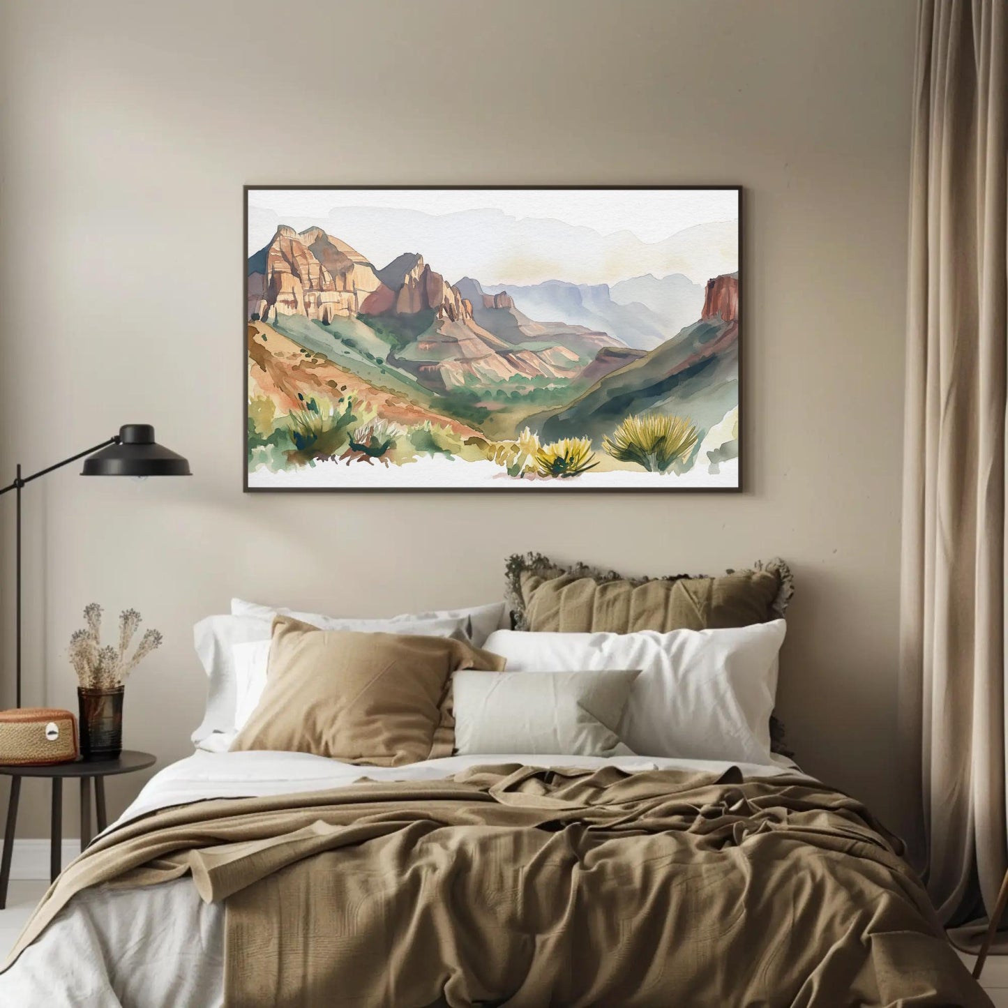 Copper Canyon Chihuahua Print - Framed Mexican Wall Art on Museum Grade Canvas - Antarmada