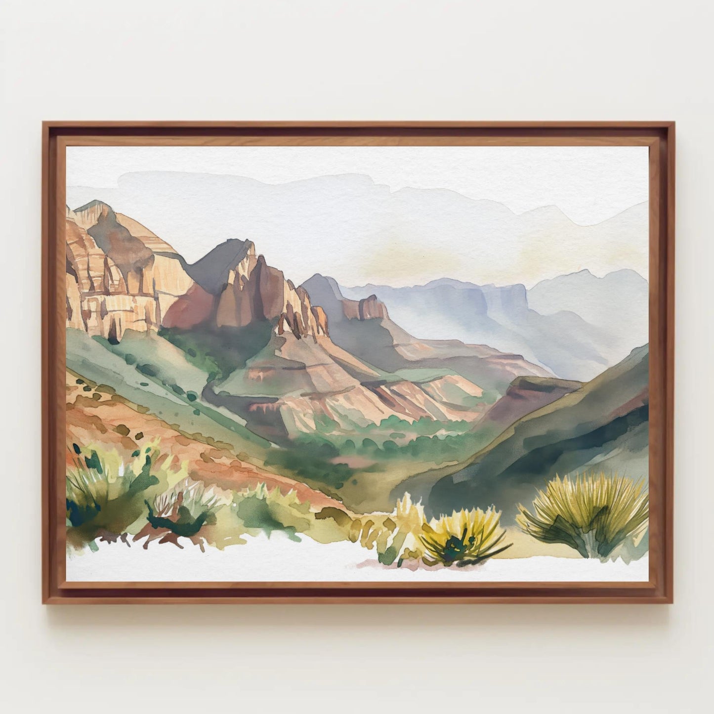 Copper Canyon Chihuahua Print - Framed Mexican Wall Art on Museum Grade Canvas - Antarmada