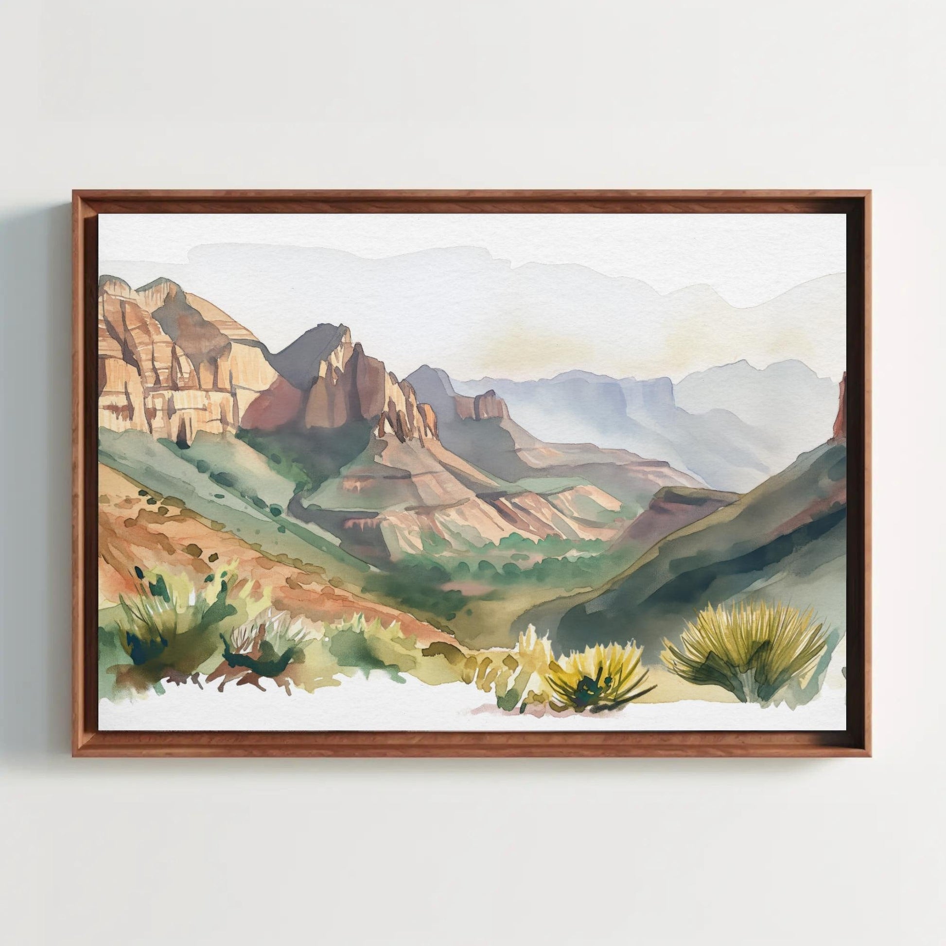 Copper Canyon Chihuahua Print - Framed Mexican Wall Art on Museum Grade Canvas - Antarmada