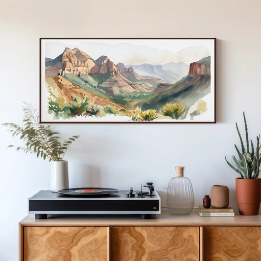 Copper Canyon Chihuahua Print - Framed Mexican Wall Art on Museum Grade Canvas - Antarmada