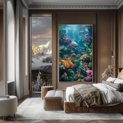Coral Reef Canvas Print - Vibrant Ocean Wall Art | Framed Wooden Frame Canvas - Antarmada