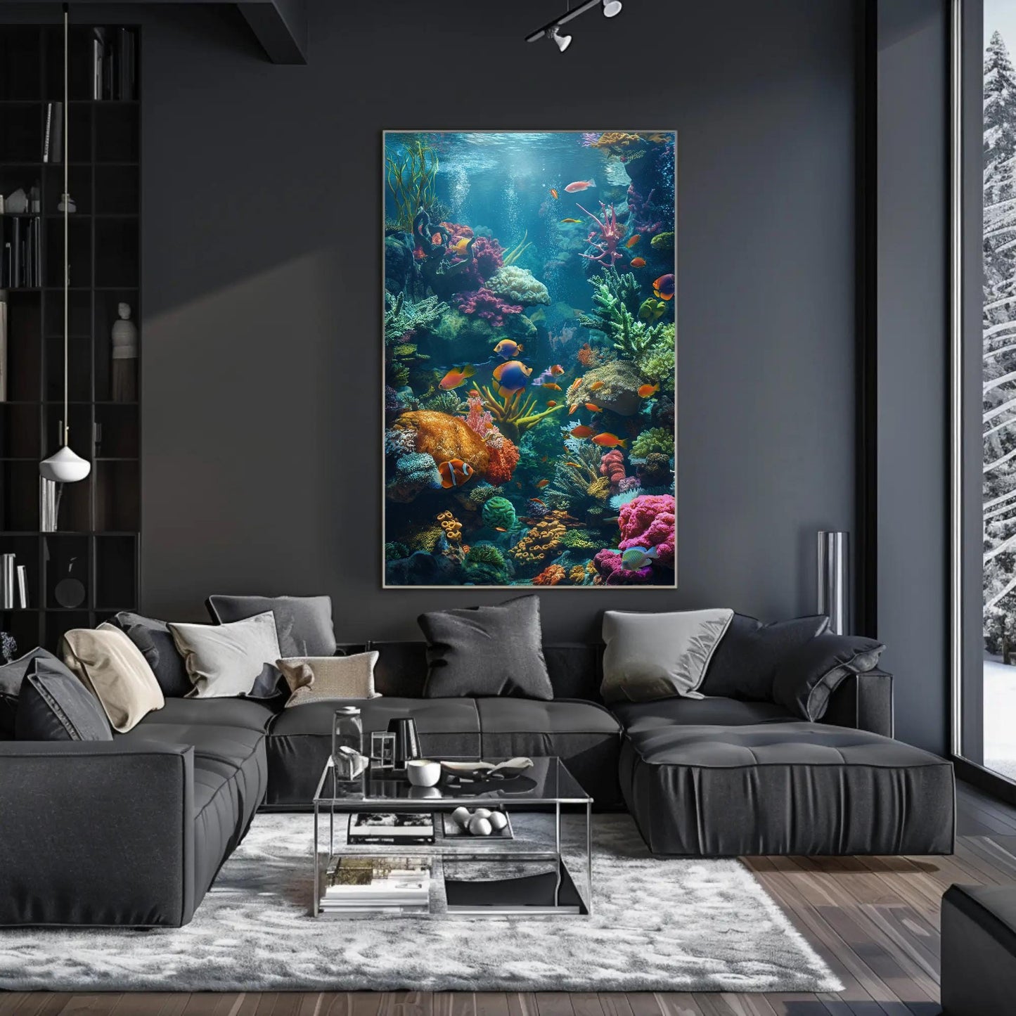 Coral Reef Canvas Print - Vibrant Ocean Wall Art | Framed Wooden Frame Canvas - Antarmada