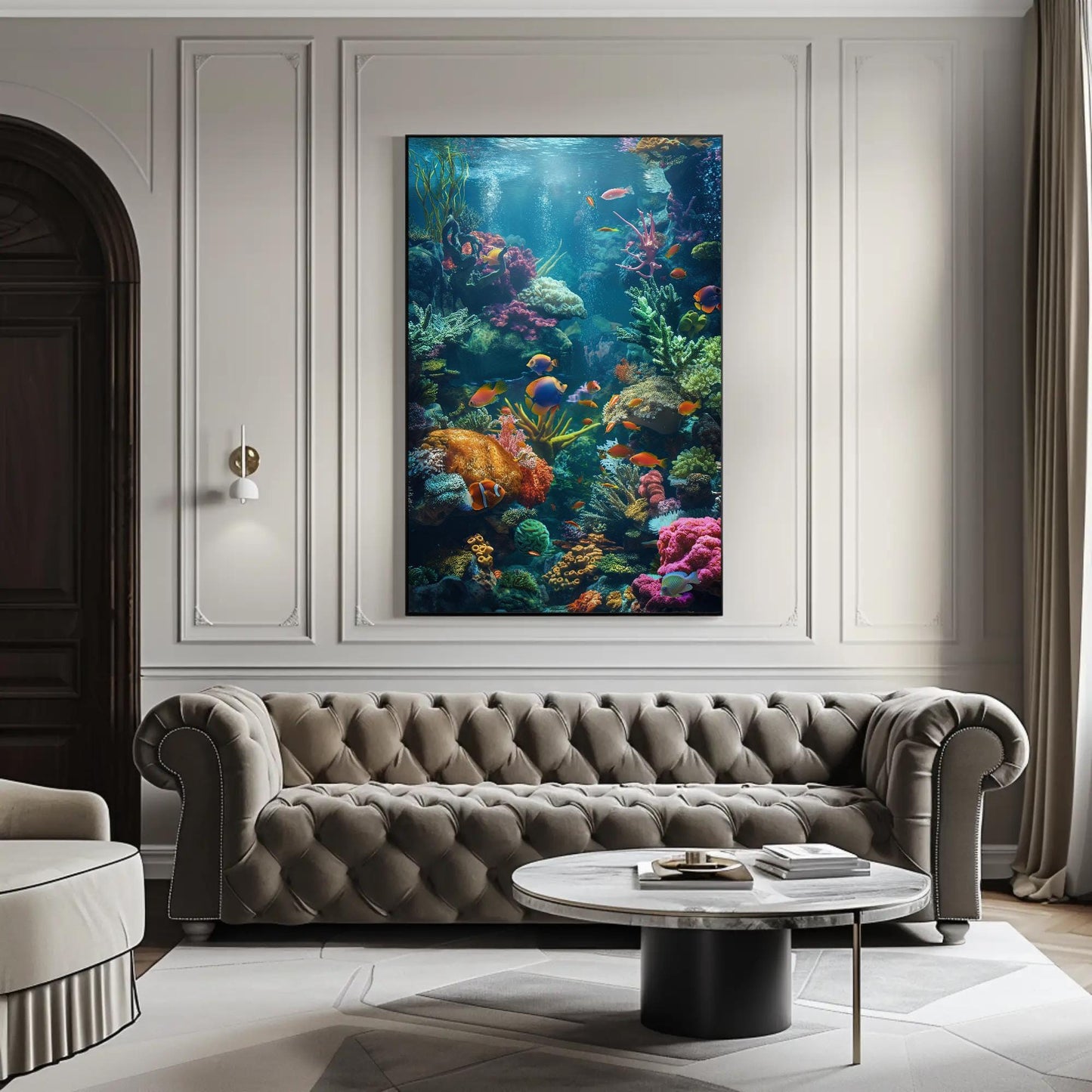 Coral Reef Canvas Print - Vibrant Ocean Wall Art | Framed Wooden Frame Canvas - Antarmada