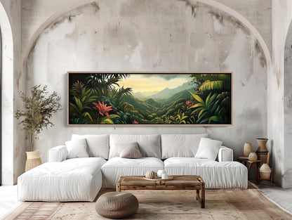 Costa Rica Jungle Canvas Print, Extra Large Tropical Wall Art