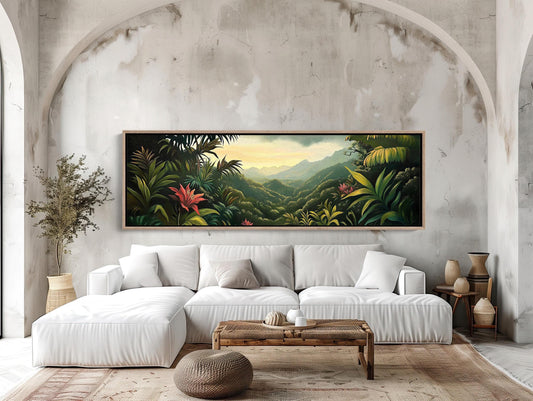 Costa Rica Jungle Canvas Print, Extra Large Tropical Wall Art - Antarmada
